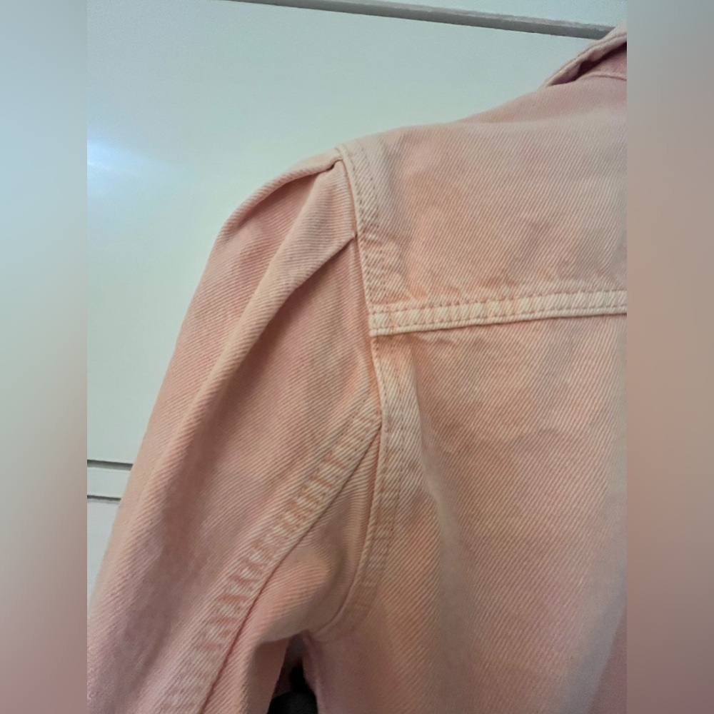 Levi’s original puff sleeve trucker Pink Denim Jacket - Picture 10 of 13